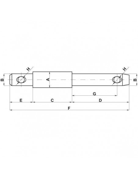 Z325170KR - Bulón de Elevación Cat. 1 25x170 mm. Z325170KR - Bulón de Elevación Cat. 1 25x170 mm.