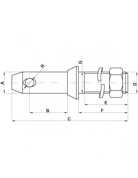 Z422122KR - Bulón de Elevación Cat. 1 22x143 mm.