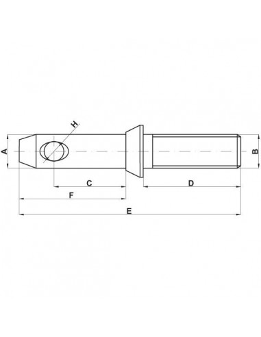Z422145KR - Bulón Doble Enganche Tercer Punto Cat. 1 22x128 mm.
