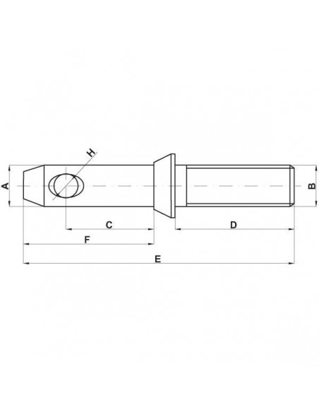 Z422145KR - Bulón Doble Enganche Tercer Punto Cat. 1 22x128 mm.