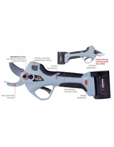 tijera de poda a bateria arvipo ps 32...