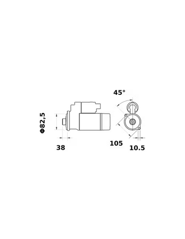 motor de arranque 12 v 3,2 kw, 10...