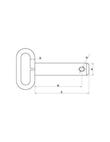 perno 30 x 135 mm con empuñadura