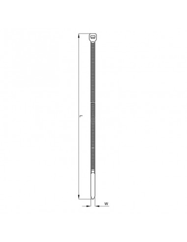 Brida sujetacables 7,6x370 mm, negra, 100 unid.