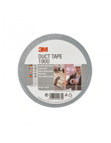 cinta aislante 50mm x 50m plateada