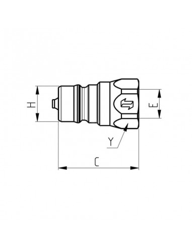 Racor rápido macho 1/2" - 1/2" BSP