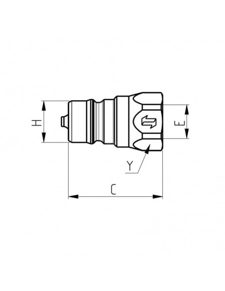 Racor rápido macho 1/2" - 1/2" BSP