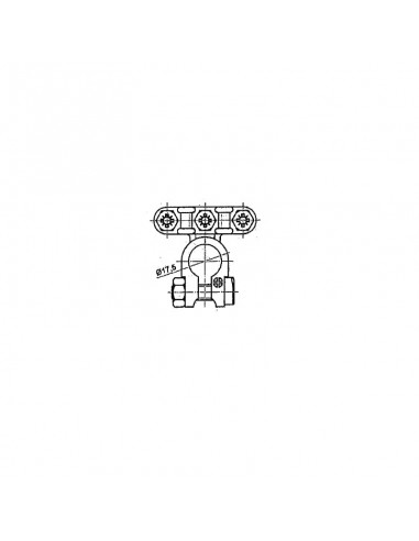 Borne de batería doble +