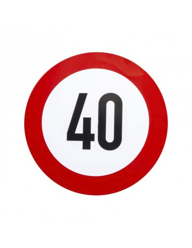 Señal Limitación Velocidad 40 km/h Adhesiva