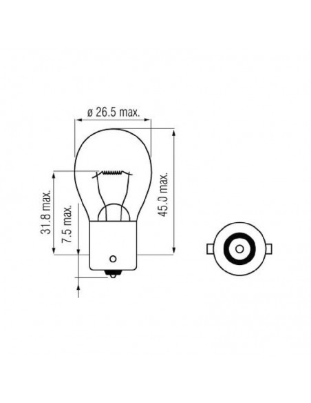 Bombilla P21W 24V 21W BA15s