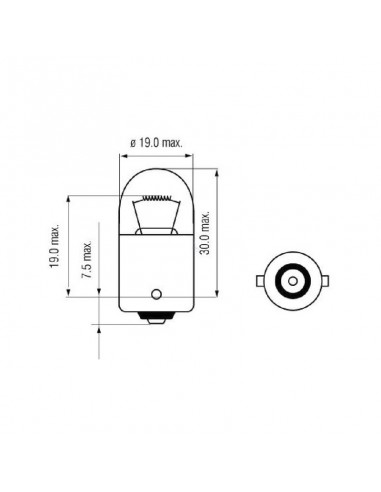 Bombilla R5W 24V 5W BA15s (10 unidades)