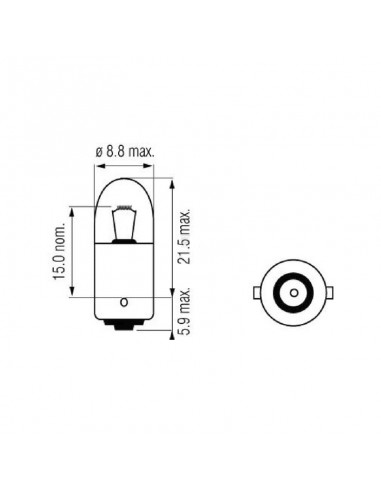 Bombilla T4W 24V 4W BA9s (10 unidades)
