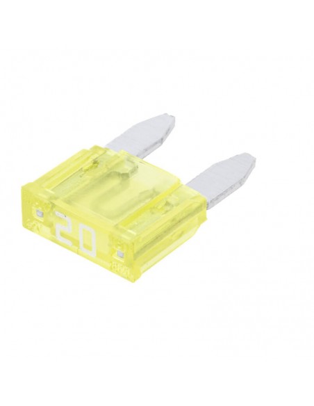 Fusible tipo enchufe Mini 32 V 20 A, longitud 16,3 mm, amarillo