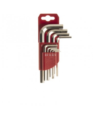 Juego de llaves hexagonales sistema imperial (pulgadas) 9 piezas