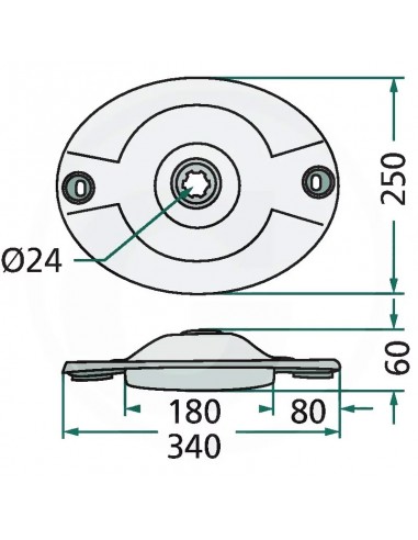 disco corte segadora Kuhn Adaptable GMD 250x340 mm.
