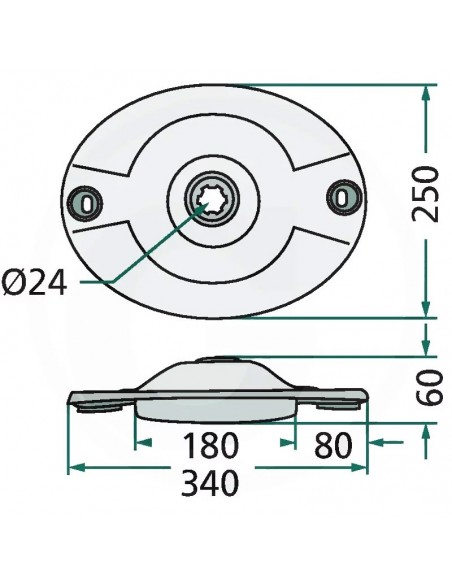 disco corte segadora Kuhn Adaptable GMD 250x340 mm.