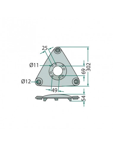Disco Corte Triángular Adaptable Vicon 302 mm