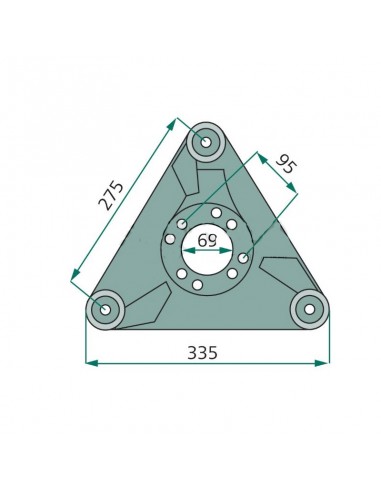 Disco triangular lado derecho Vicon Adaptable