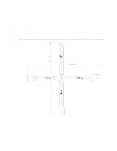 Llave de cruceta 17x19x22x1/2"