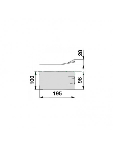 Placa Deslizamiento Segadora Kuhn GMD 195x100 mm Adaptable