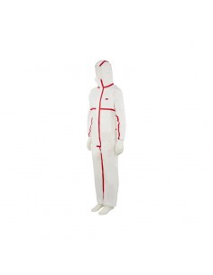 Mono desechable blanco-rojo Talla M 3M