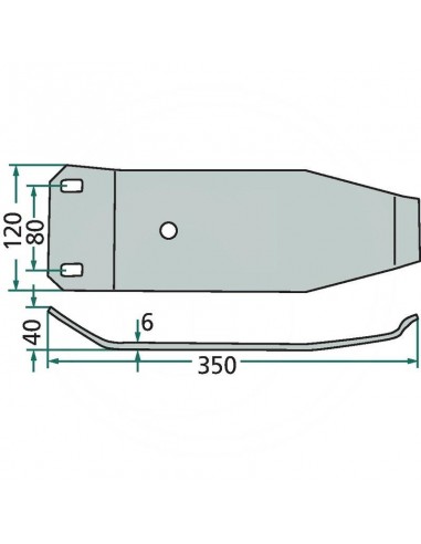 Patín Segadora Kuhn Serie FC 350 mm Adaptable