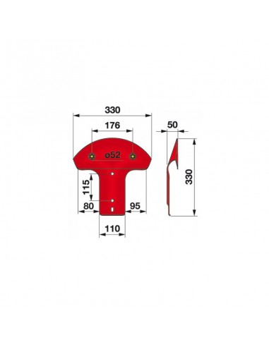 Patín Segadora Kuhn GMD 330 mm Adaptable