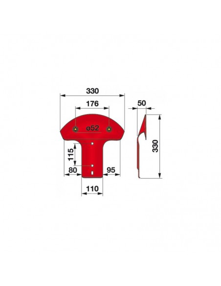Patín Segadora Kuhn GMD 330 mm Adaptable