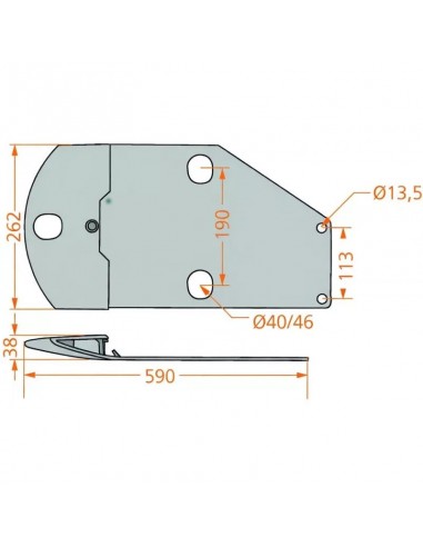 Patín Segadora Krone 590 mm Adaptable