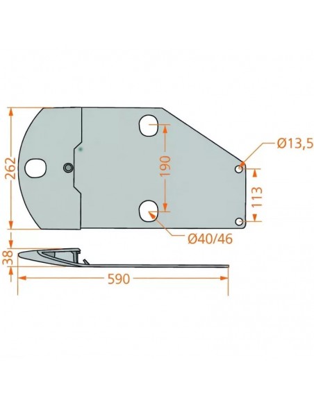 Patín Segadora Krone 590 mm Adaptable