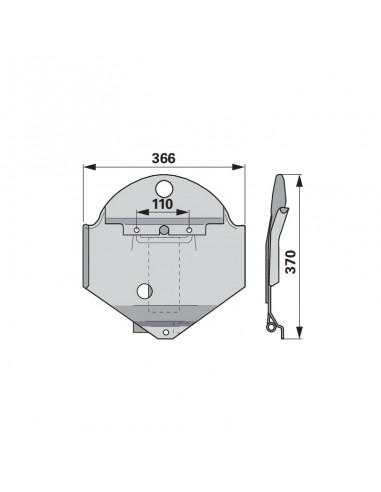 Patín Izquierdo Segadora Vicon CM 2200 2400 2800 Adaptable