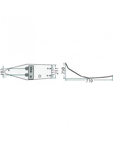 Patín Desgaste Segadora Kuhn 710 mm Adaptable