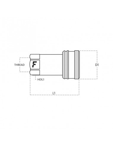 Acoplamiento rápido hembra 3/8" - 10 - 3/8" BSP