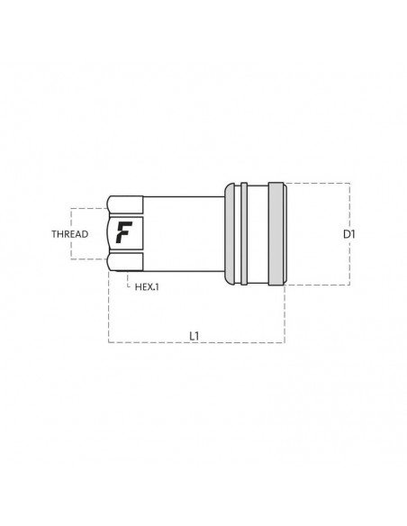 Acoplamiento rápido hembra 3/8" - 10 - 3/8" BSP