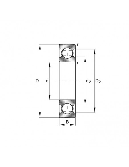 Rodamiento rígido de bolas 20x47x14 mm INA-FAG