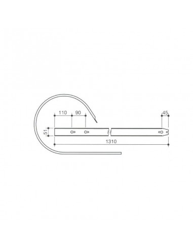 Costilla Pick Up Claas 1310x51 mm Adaptable