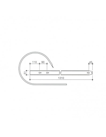 Costilla Pick Up Claas 1310x51 mm Adaptable