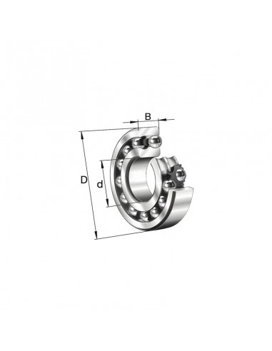 Rodamiento de bolas autoalineable 40 x 80 x 23 mm
