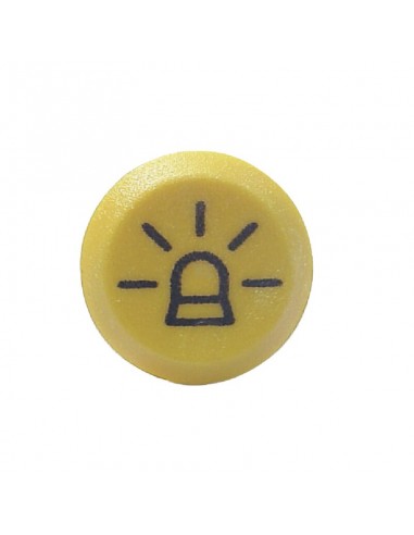 Pulsador baliza redondo amarillo