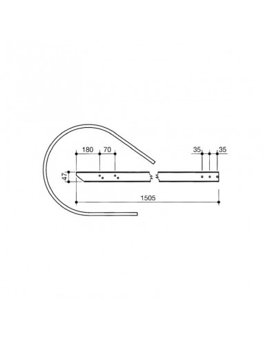 Costilla de Pick Up Welger AP 41 42 45 52 61 63 Adaptable