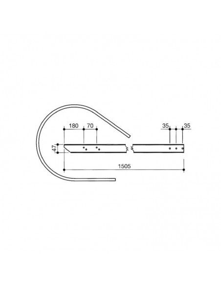 Costilla de Pick Up Welger AP 41 42 45 52 61 63 Adaptable