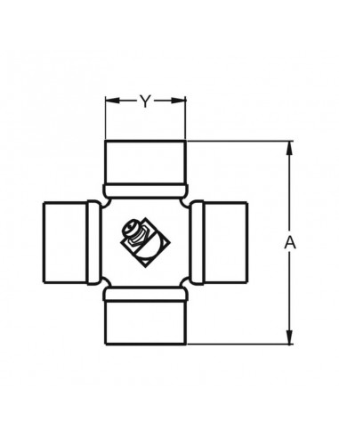 Cruceta Ø 34,9 x 93,5 mm S8 - H8 Bondioli&Pavesi