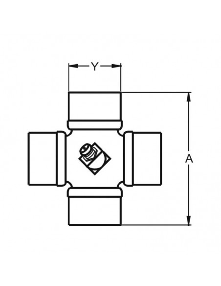 Cruceta Ø 34,9 x 93,5 mm S8 - H8 Bondioli&Pavesi