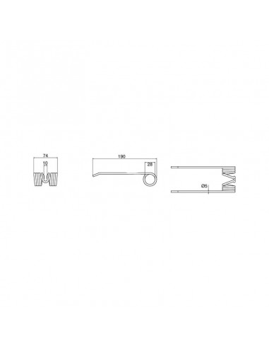 Muelle Pickup Welger RP 12 - 15 91- 1900 mm Welger Adaptable