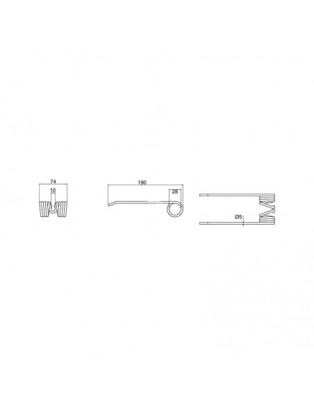 Muelle Pickup Welger RP 12 - 15 91- 1900 mm Welger Adaptable
