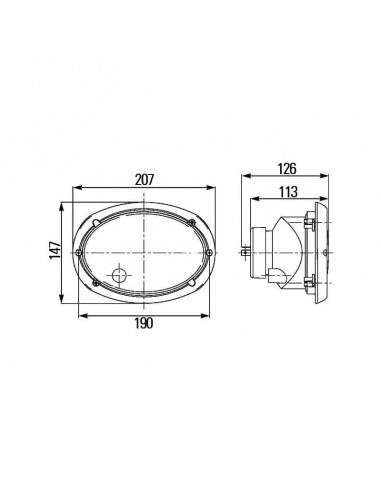 Luz Delantera H4 207x147x126 mm