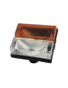 Luz de galibó e intermitencia halógena, frontal, rectangular, 12 V, ámbar transparente atornillable 188x100x140 mm