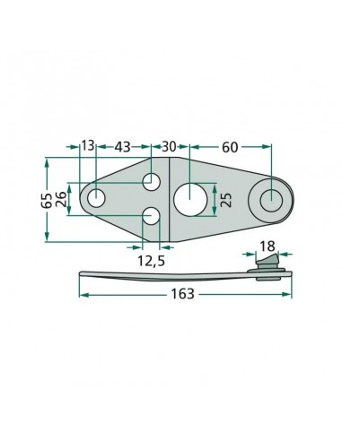 Portacuchillas Segadora Krone 163x65 mm Adaptable