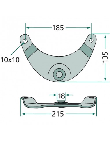 Portacuchillas Segadora Krone 215x135 mm Adaptable