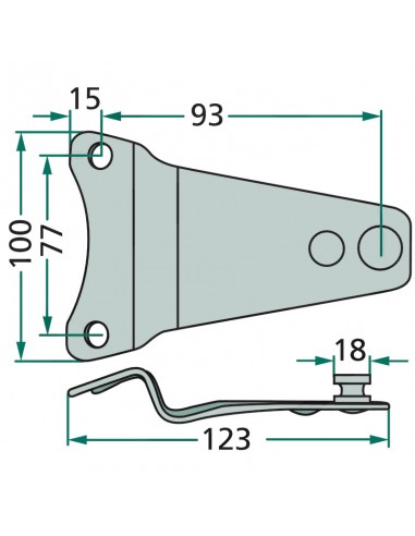 Juego Portacuchillas Kverneland 123x100 mm Adaptable